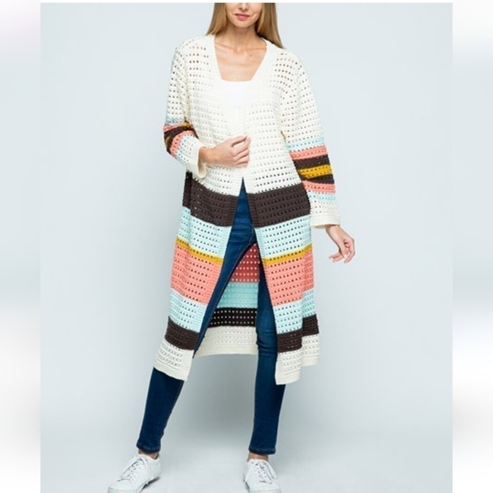 🌟 Polagram longline open cardigan nwt size small